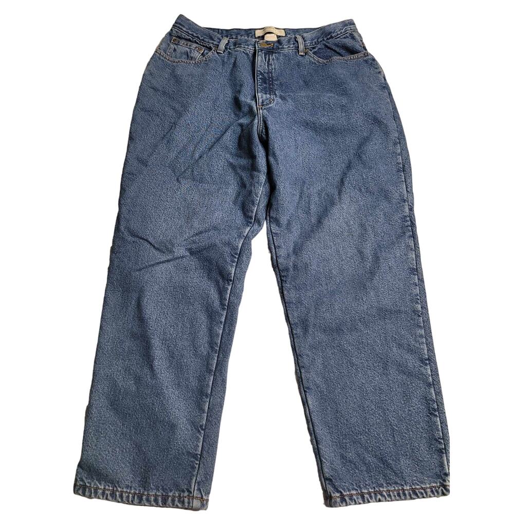 L. L. Bean Double L Relaxed Fit‎ Fleece Lined Jeans Women's 18 Petite
